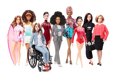 Barbie dolls from their role model collection.
