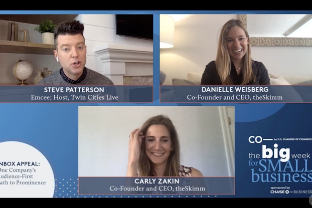 screen shot of theskimm co-founders during the big week for small business event