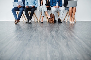 candidates sitting waiting for interview