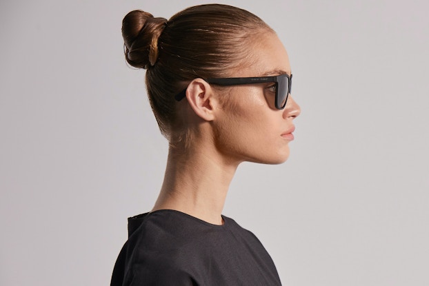  Model wearing Covalent's Berguson sunglasses.