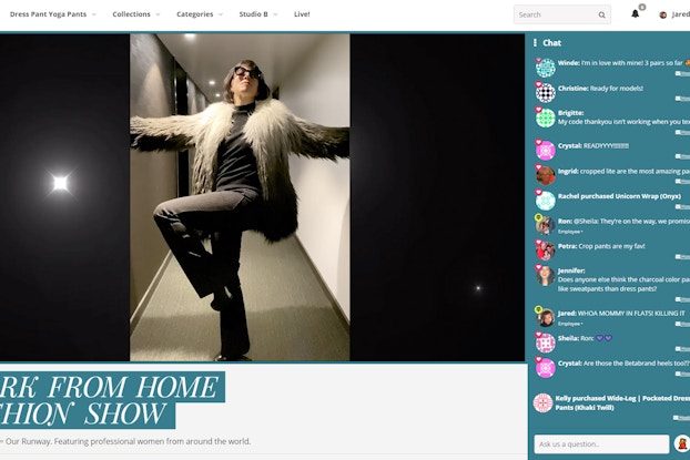  screenshot of betabrand at-home fashion show