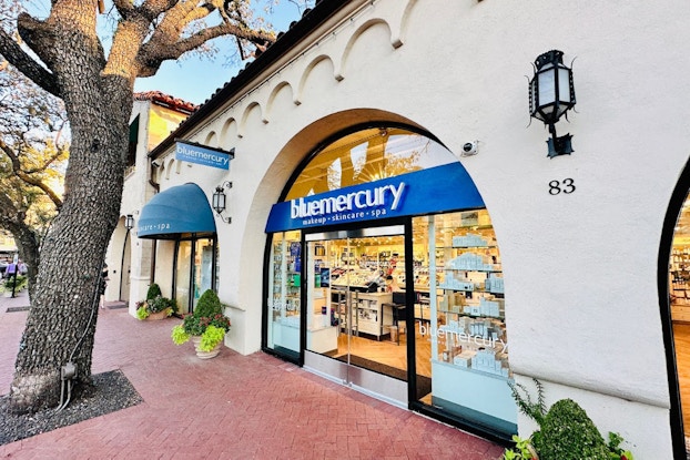  An outside view of a Bluemercury retail store.