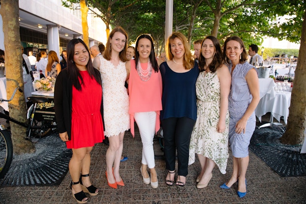 Christina Geist (center in pink) and members of Team Boombox