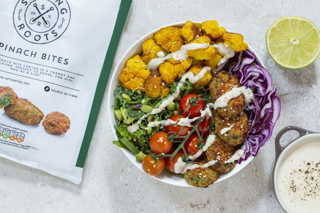 strong roots buddha bowl and packaging