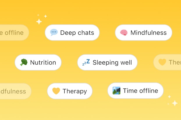  Mental health badges by Bumble dating app.