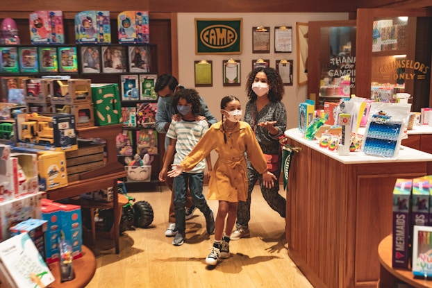 Family inside of a CAMP store location.