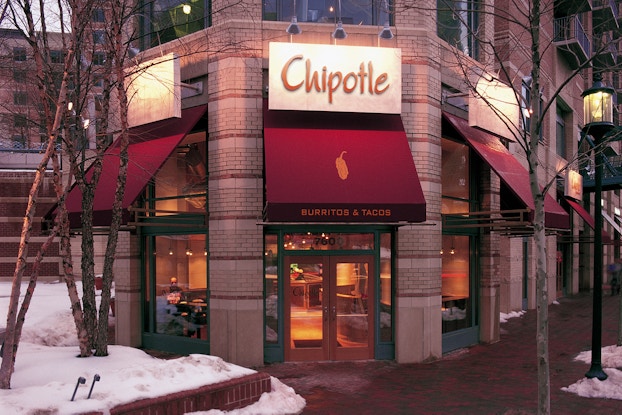  exterior of Chipotle's Bethesda location.