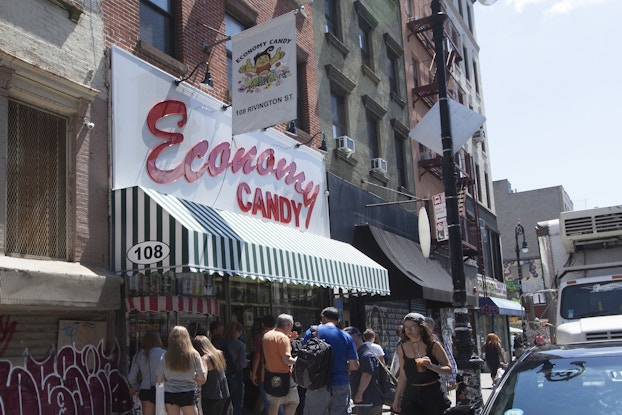  Exterior of the Economy Candy store in NYC.