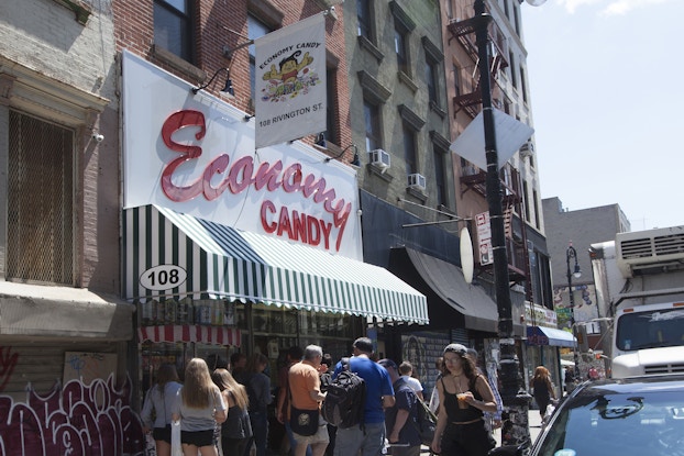 Exterior of the Economy Candy store in NYC.