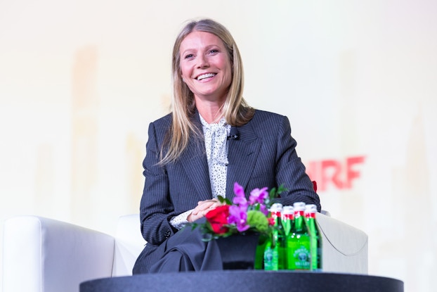 gwyneth paltrow on stage at NRF annual show