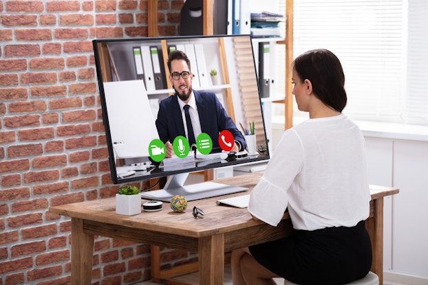 Video conference job interview