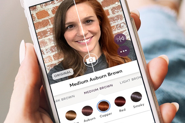screen of madison reed hair color app
