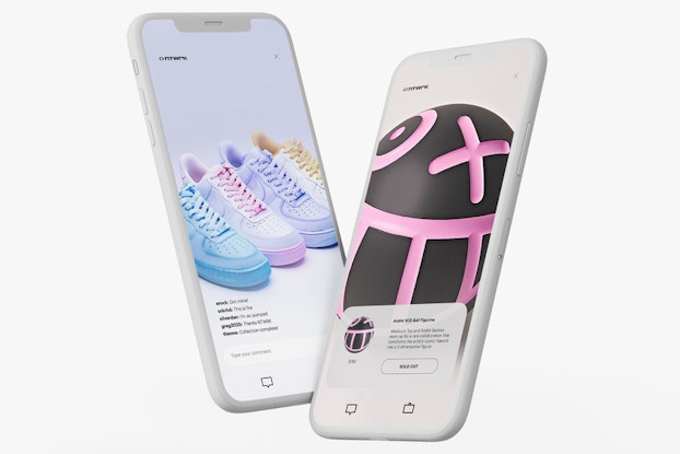 smartphones depicting the ntwrk shopping app