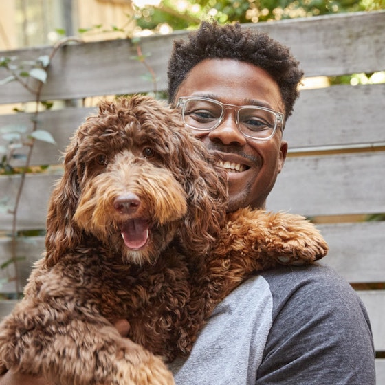  petplate founder renaldo webb and his dog cooper 