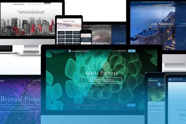 Collage of web designs created by PaperStreet.