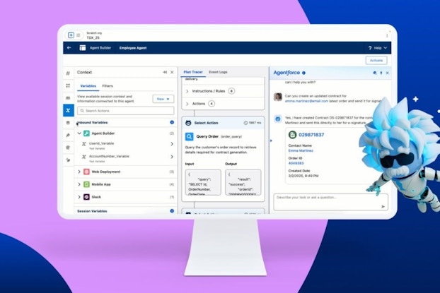 A screenshot of Salesforce's Agentforce AI tool.