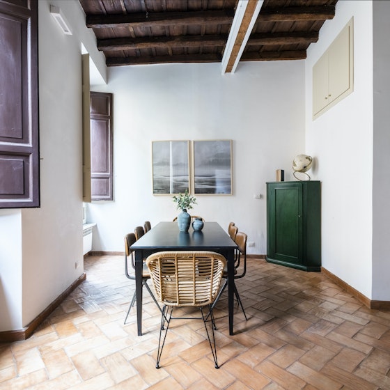  Interior of a 4-bedroom apartment in Rome by Sonder. 