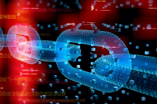 Chain link digitally rendered