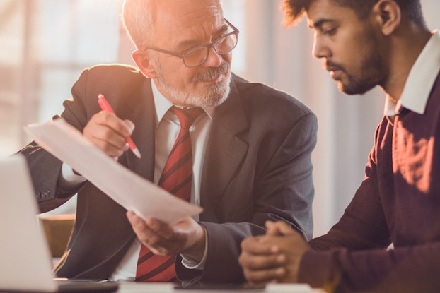 Man getting business loan