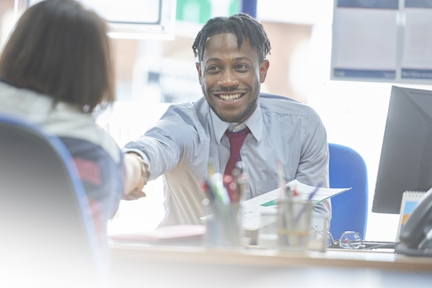  Man shaking hands on loan