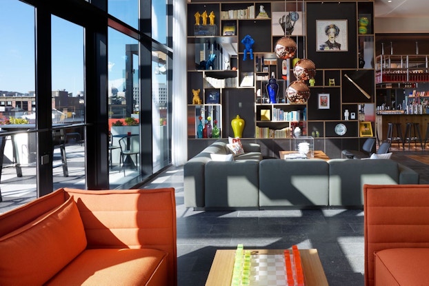common area in citizenM boston hotel