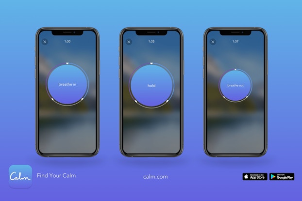  screen shots of calm meditation app