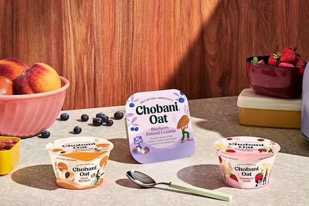  chobani oat products on a counter top