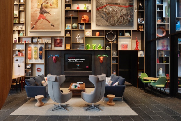 citizenM sitting area inside hotel