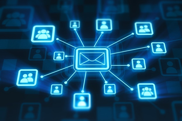Digital email marketing symbols