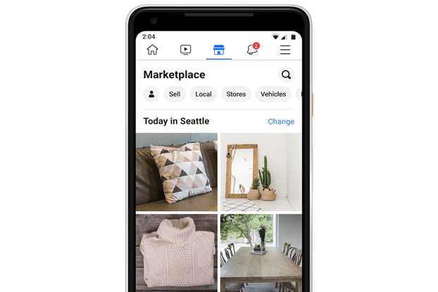  Facebook Marketplace on phone screen