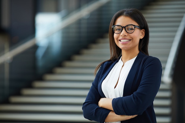 confident woman smiling