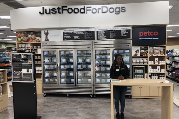  justfoodfordogs setup inside petco