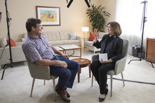  USCC's suzanne clark interviewing kirk johnson of the smithsonian