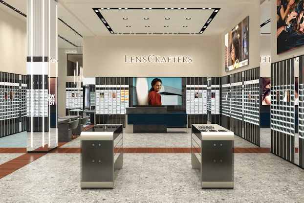  Interior of LensCrafters store.