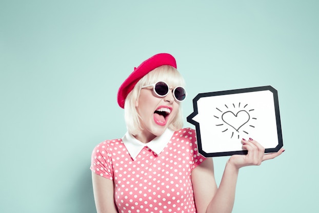 woman showing off her personal brand