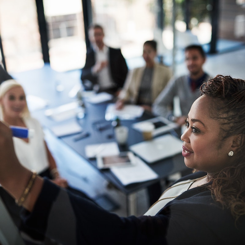 woman doing presentation