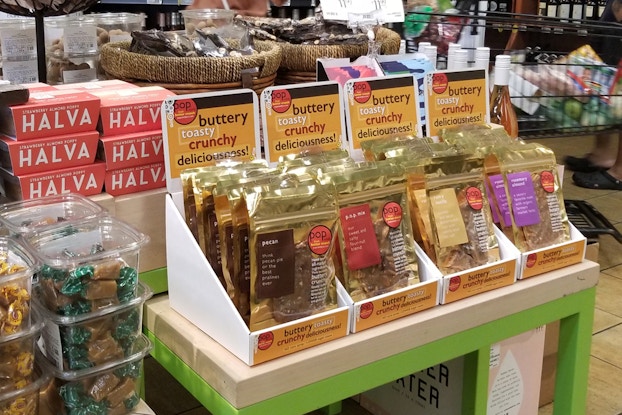  p.o.p candy co. display at Whole Foods Market.