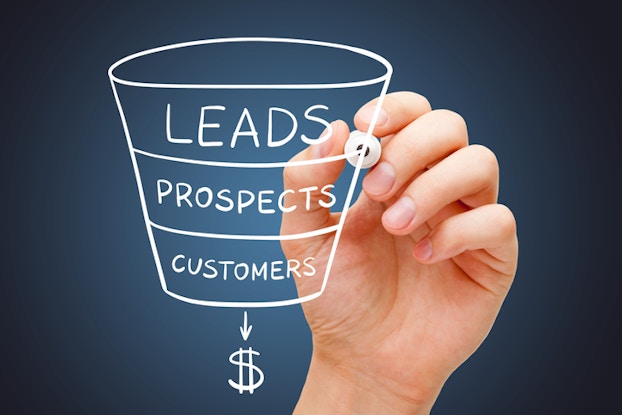 Diagram of sales funnel