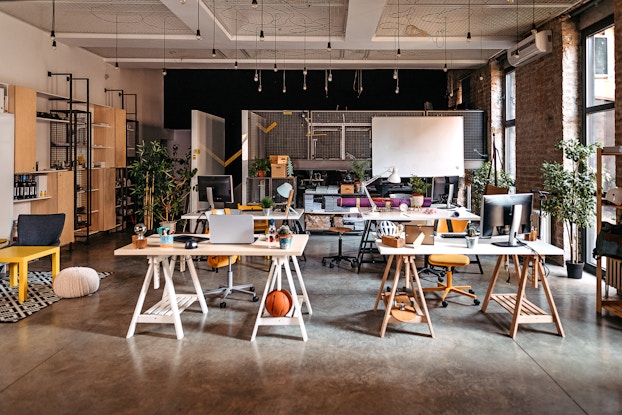  Interior of a startup office.
