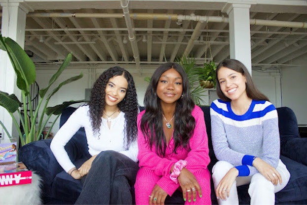  Group shot of the three co-founders of Waeve, Tiiso McGinty, Mary Imevbore and Susana Hawken.