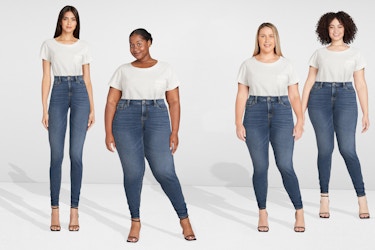  Four models wearing the same outfit for Walmart's digital Choose my Model offering. 