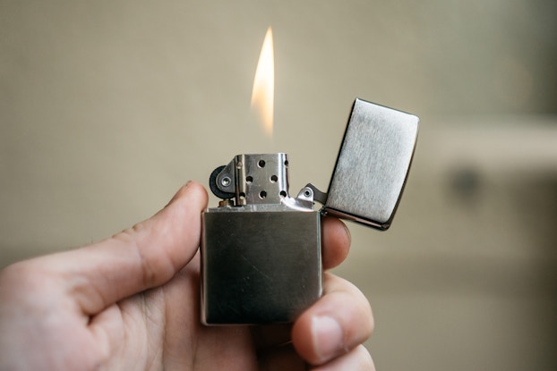 Silver Zippo lighter