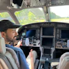 a man in a plane